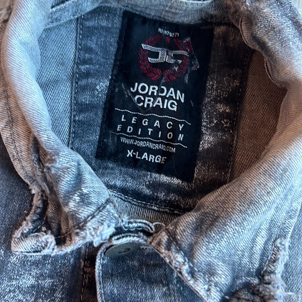 Jordan Craig Sparta Striped Denim‎ Jacket Men’s XL